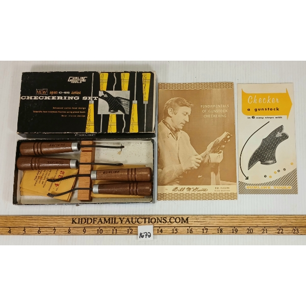 GUNSTOCK CHECKER KIT - INCL DEM-BART GUNSMITH TOOL & GUIDES, ETC