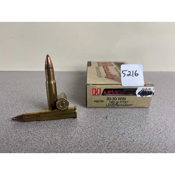 AMMO: 17X HORNADY .30-30 WIN 160 GR. FTX