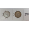 Image 2 : LOT OF 2 - 1943 & '45 CDN 50 CENT SILVER COINS