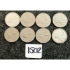 Image 1 : LOT OF 8 - 1965-1981 CDN 25 CENT COINS