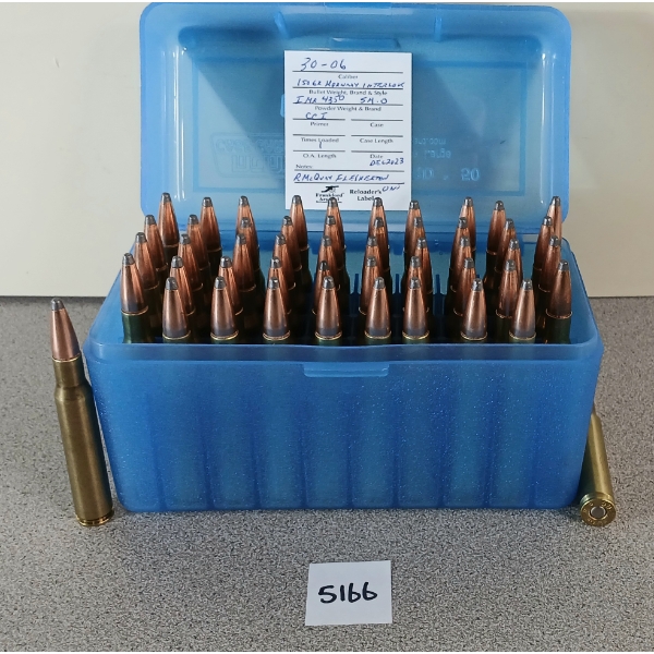 AMMO: 50X MIXED .30-06 SPRG - 150GR - HORNADY INTERLOK - RELOADS 