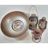 Image 2 : LOT OF 4 - LANTERNS & LAMP SHADE - INCL RAILWAY, AIR PILOT, ETC