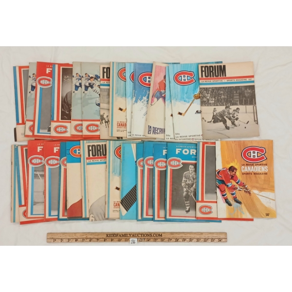LOT OF 30 - 1960'S-1970'S MONTREAL CANADIENS SPORTS MAGAZINES