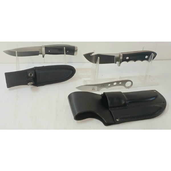 LOT OF 2 - HIBBEN & MAXAM KNIVES W/ SHEATHS