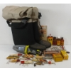 Image 1 : JOB LOT - HIP WADERS, FISHING LURES, LES STROUD CAMILLUS SURVIVAL KNIFE, ETC