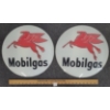 Image 1 : LOT OF 2 - MOBILGAS GAS PUMP GLOBE LENSES