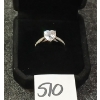 Image 1 : SIMULATED DIAMOND & STERLING SILVER RING - HEART CUT