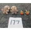 Image 1 : LOT OF 2 - PAIRS OF FLORAL STUD EARRINGS