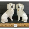 LOT OF 2 - EARLY 19TH CENT. STAFFORDSHIREWARE PORCELAIN POODLES