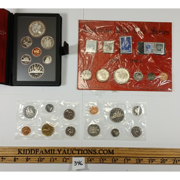 LOT OF 4 -  CDN PROOF SETS 1967, 1969, 1983 & 1995 