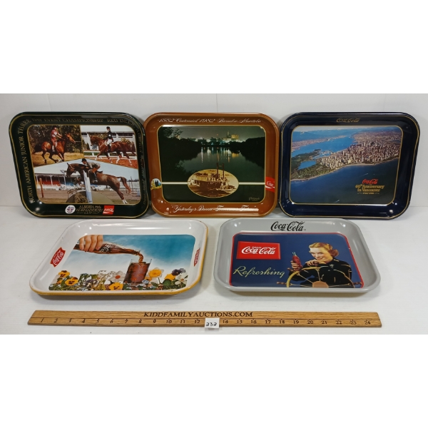 LOT OF 5 - COCA-COLA TRAYS