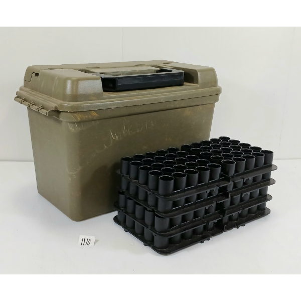 LOT OF 5 - PLANO GUNNING BOX & 12 GA SHELL HOLDERS