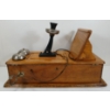 Image 4 : NORTHERN ELECTRIC WALL MOUNT CRANK TELEPHONE - OAK