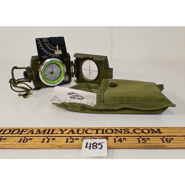 M1 LENSATIC COMPASS W/ CASE & INSTRUCTIONS