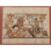 Image 2 : CHARIOT HUNTING SCENE MURAL - FRAMED MIXED MEDIA ON PAPYRUS