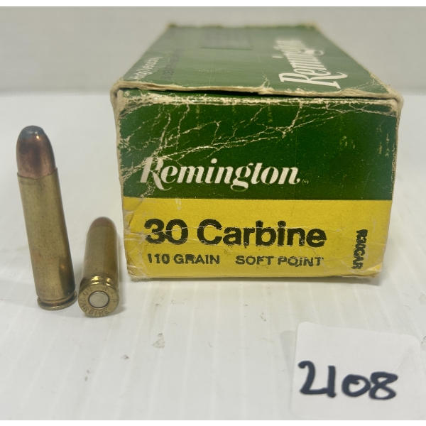 AMMO: 50X REMINGTON .30 CARBINE - 110 GR SP