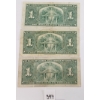 Image 2 : LOT OF 3 - 1937 CDN $1 BANKNOTES