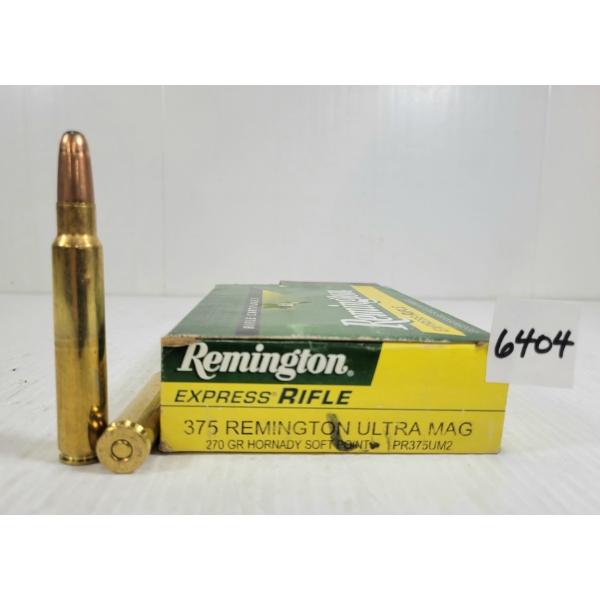 AMMO: 20X REMINGTON EXPRESS RIFLE .375 REM ULTRA MAG - 270GR - SP