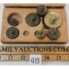 Image 7 : LOT OF 2 - CAST COUNTERTOP SCALE W/ BRASS PANS & QTY OF WEIGHTS
