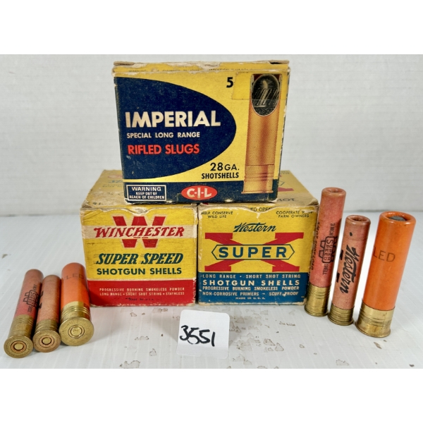 AMMO: 16X WIN .410 GA 2-1/2 IN & 3 IN & 5X CIL 28 GA 2-3/4 IN SLUGS