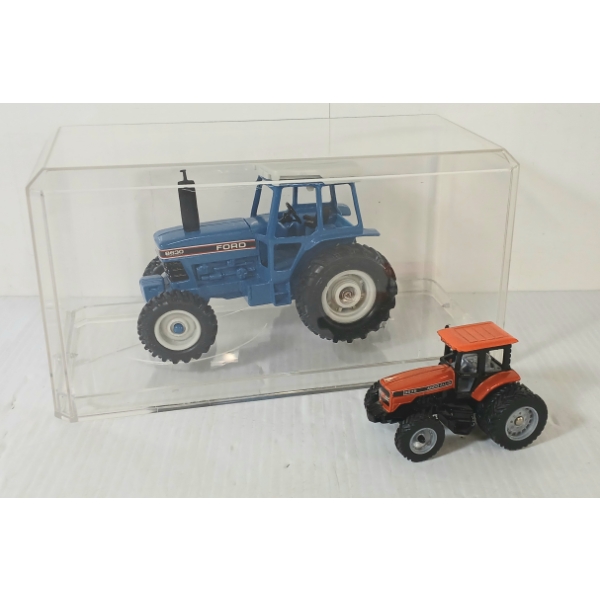 LOT OF 2 - ERTL DIECAST FORD 8630 4WD TRACTOR & AGCO ALLIS 9675 MODELS 