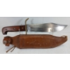 Image 4 : WESTERN HUNTING KNIFE W/ LEATHER SHEATH
