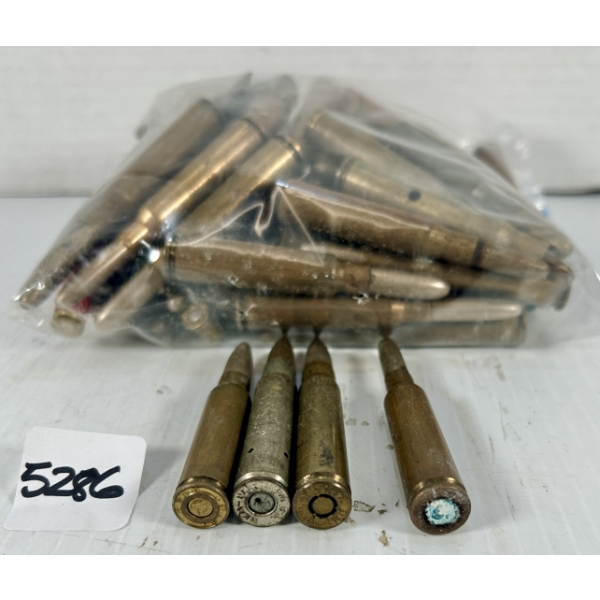 AMMO: APPROX 60X MIXED MILITARY RIFLE CARTRIDGES  