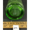 Image 6 : THE TUNE BOTTLING CO - LIME GREEN BLOWN GLASS ACID-ETCHED - SELTZER BOTTLE
