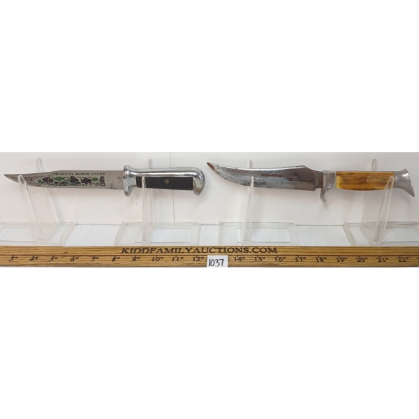 LOT OF 2 - ORIGINAL BOWIE KNIFE & ORIGINAL BUFFALO SKINNER