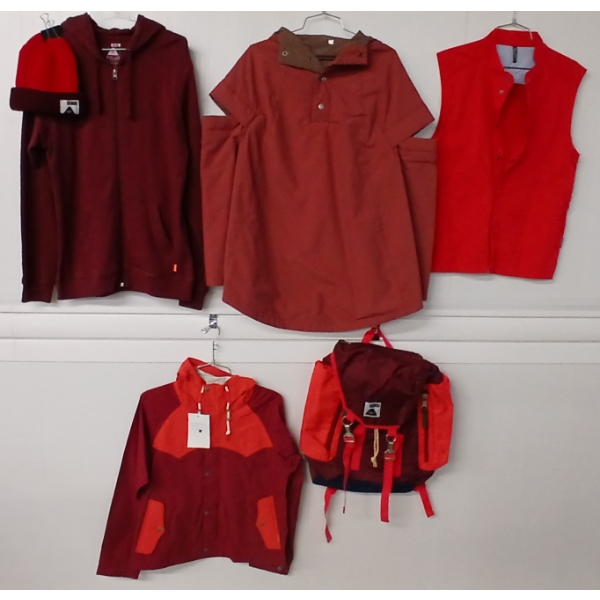 LOT OF 6 - WOMEN'S MEDIUM JACKET, PONCHO, HOODIE, PACK, & HAT - FT POLER & SIXPACK