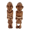 Image 2 : LOT OF 2 - "GUARDIAN MALE SPIRIT" BY LARISSA POPOVA KARNITSKY - ALDER WOOD