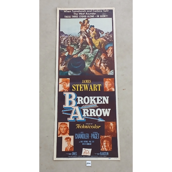 1950 "BROKEN ARROW" MOVIE POSTER