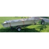 Image 5 : FIBREGLASS BOAT W/ TRAILER - 14FT