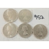 Image 2 : LOT OF 5 - 1964 CDN 25 CENT SILVER COINS