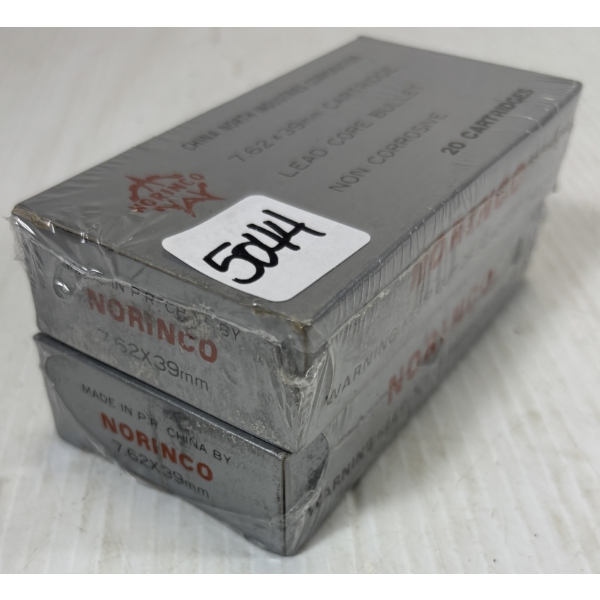 AMMO: 40 X NORINCO 7.62 X 39 