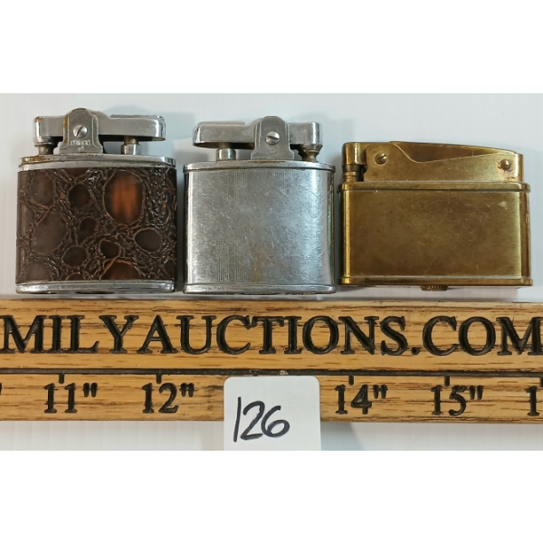 LOT OF 3 - VINTAGE ALPCO, D'NACO & PENGUIN LIGHTERS - MID 20TH CENTURY