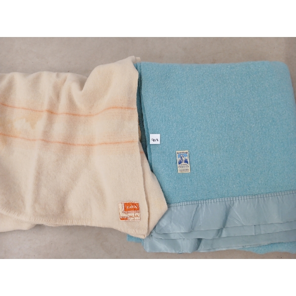 LOT OF 2 - EATON & KENWOOD WOOL BLANKETS