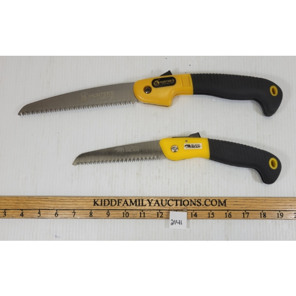 LOT OF 2 - FOLDING CAMP SAWS - INCL BLACK BEAR & HUNTER'S SPECIALTIES