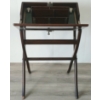 Image 3 : ENGLISH MAHOGANY FOLDING CAMPAIGN DESK W/ KEY