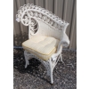 730  ROCOCO STYLE WICKER PATIO CHAIR W/ CUSHION