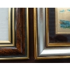 Image 7 : LOT OF 5 - GOLD & SILVER FOIL ETCHINGS - INCL DONKEY RIDING FARMER, ETC