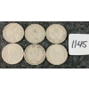 Image 2 : LOT OF 6 - 1953-1966 CDN 25 CENT COINS