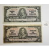 LOT OF 2 - 1937 CDN $10 BANKNOTES