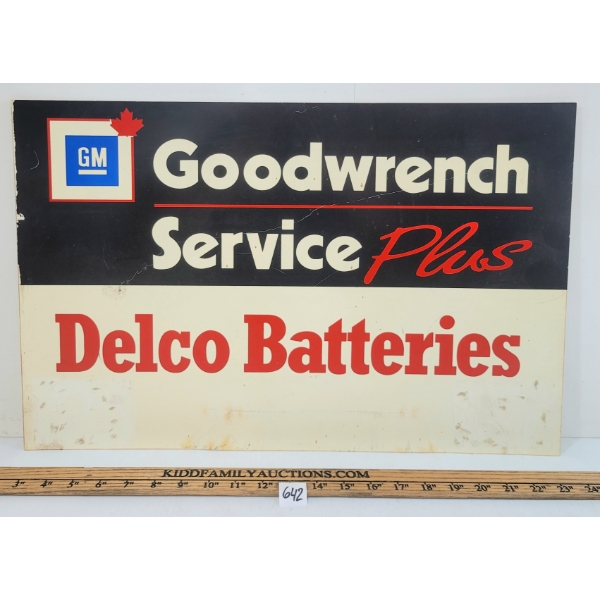 GM DELCO BATTERIES - SINGLE SIDED PLASTIC SIGN