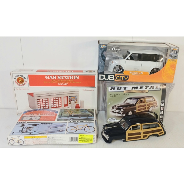 LOT OF 4 - MODEL & MODEL KITS INCL DUB CITY SCION XB DIECAST 