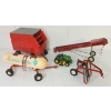 Image 2 : LOT OF 5 - FARM IMPLEMENTS INCL HAY RAKE, ELEVATOR & JOHN DEERE RIDING MOWER
