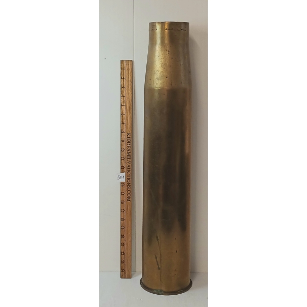 WWII BRITISH MKS NAVAL BRASS SHELL