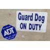 Image 1 : LOT OF 2 - ADT SECURITY & GUARD DOG ON DUTY METAL SIGNS