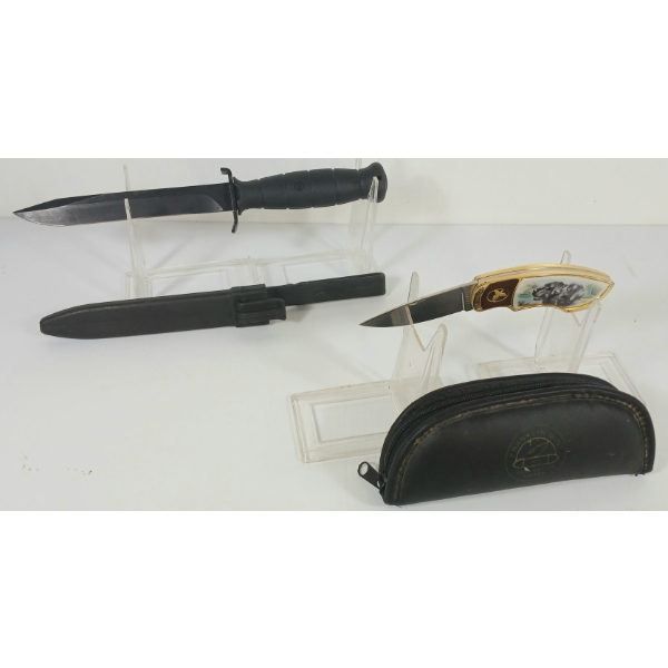 LOT OF 2 - AUSTRIAN LOCK 78 KNIFE & FRANKLIN MINT COLLECTORS KNIFE W/ CASE