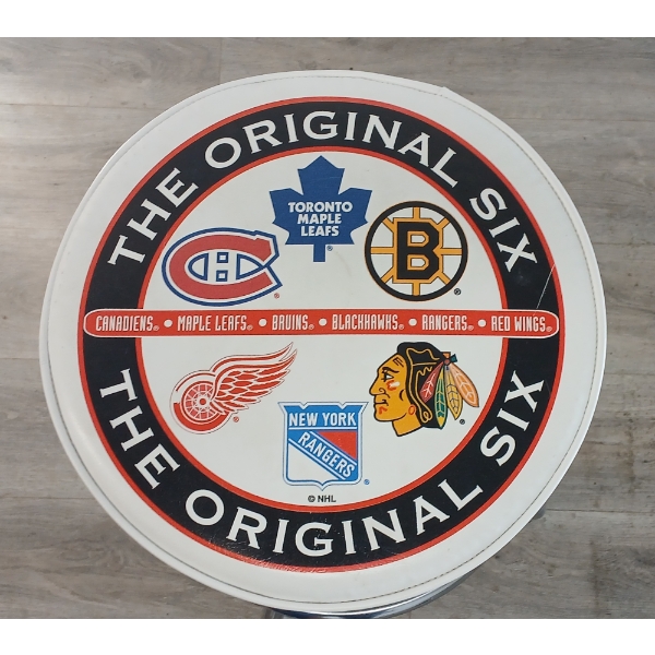 "THE ORIGINAL SIX" NHL BAR STOOL